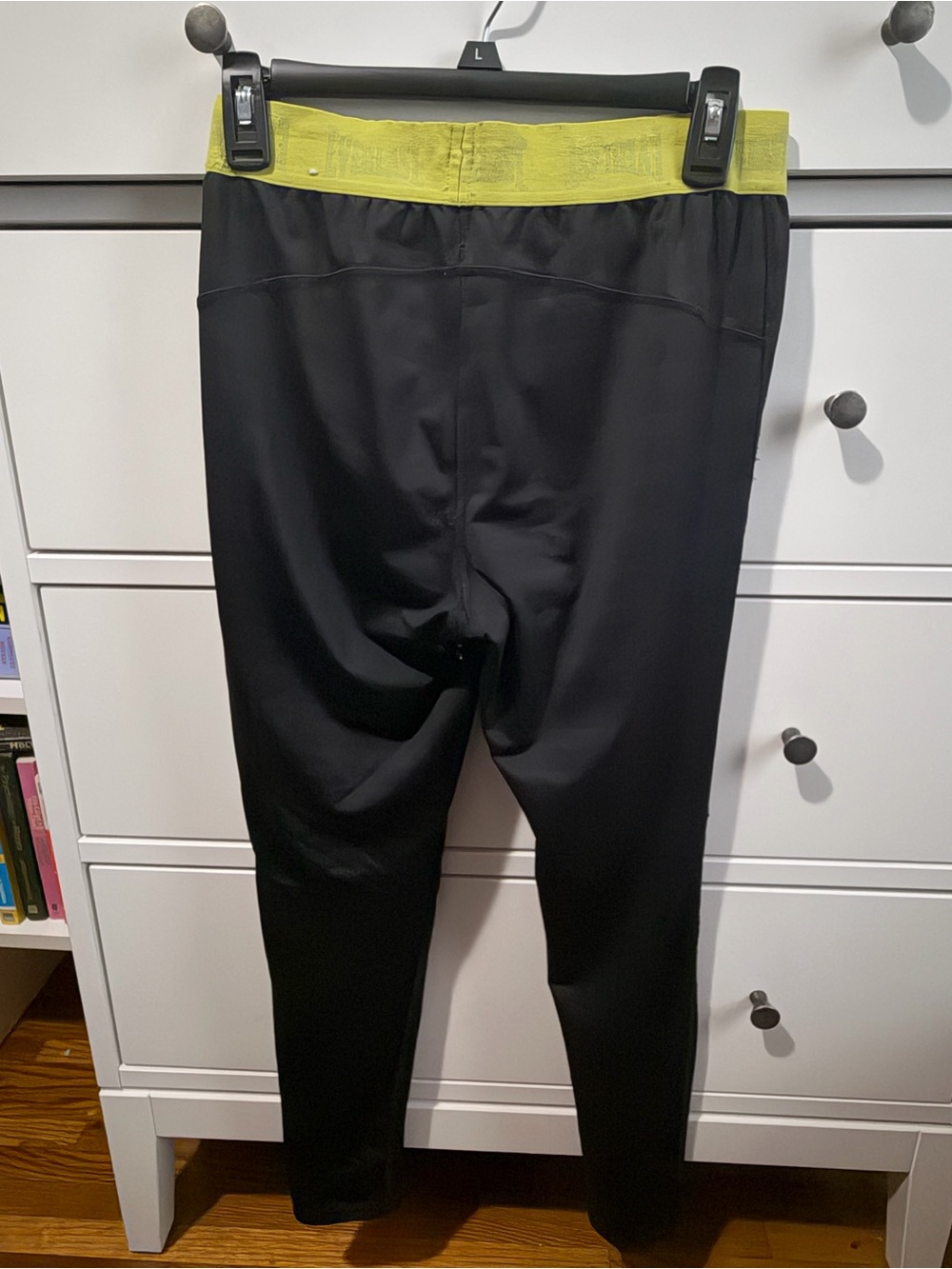 Everlast Black Leggings with Neon Yellow Waistband